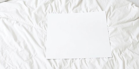 Modern Print Mockup on a Bed, Blank Space for Design