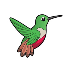 Obraz premium Stunning Calliope Hummingbird Nature Illustration