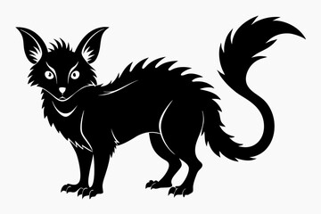 aye aye black silhouette vector