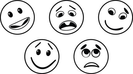 set of cartoon faces