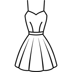 vector illustration of a girl in a dress