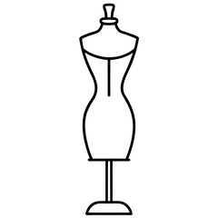 female mannequin isolated on white background