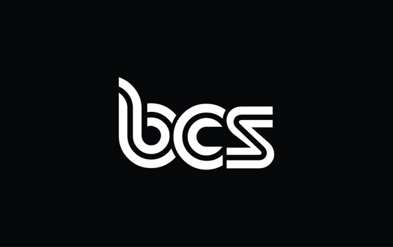 BCS Creative Unique Modern Letter Logo Design. Stylized logo featuring a unique letter design, presenting abstract minimalist aesthetics and modern appeal.
