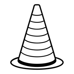 traffic cone isolated on white