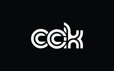 CCK Creative Unique Modern Letter Logo Design. Stylized logo featuring a unique letter design, presenting abstract minimalist aesthetics and modern appeal.