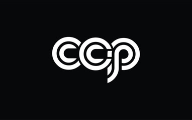 CCP Creative Unique Modern Letter Logo Design. Stylized logo featuring a unique letter design, presenting abstract minimalist aesthetics and modern appeal.
