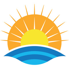 A bright-and-stylized-vector-illustration-of-a-sun.