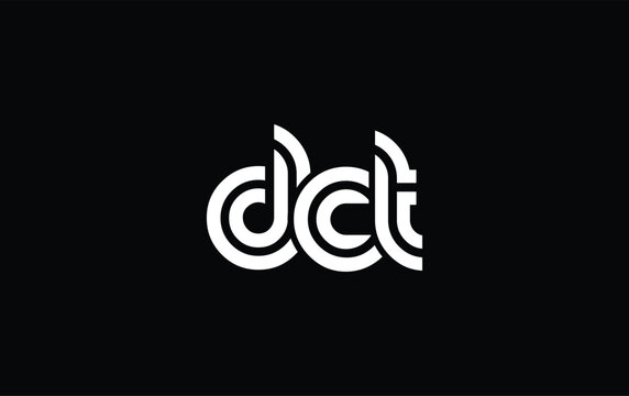 DCT Creative Unique Modern Letter Logo Design. Stylized logo featuring a unique letter design, presenting abstract minimalist aesthetics and modern appeal.