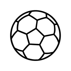 Fototapeta premium Soccer ball outline design in black and white style 