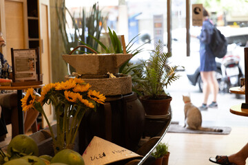 colourfully decorated Massage lobby foyer in Saigon City Ho Chi Minh. Saigon Vietnam