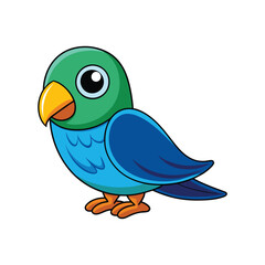  Cobalt-Winged Parakeet Colorful Artwork