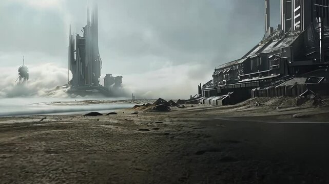 Deadly mists cloak the barren planet, a consequence of catastrophic industrial collapse