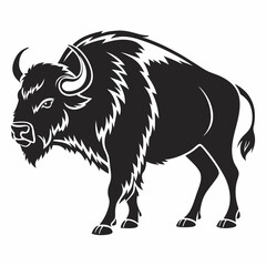 buffalo sihouette black vector © mst