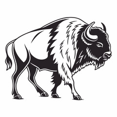 buffalo sihouette black vector © mst