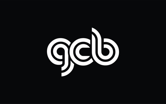 GCB Creative Unique Modern Letter Logo Design. Stylized logo featuring a unique letter design, presenting abstract minimalist aesthetics and modern appeal.