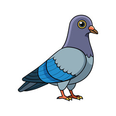  Common Pigeon Bird Realistic Art
