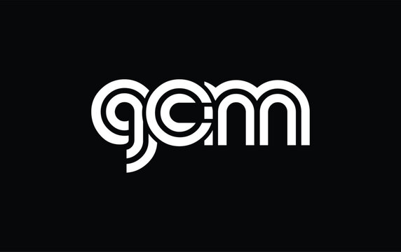 GCM Creative Unique Modern Letter Logo Design. Stylized logo featuring a unique letter design, presenting abstract minimalist aesthetics and modern appeal.