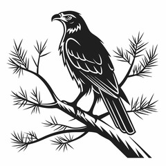 bush warbler black silhouette icon vector