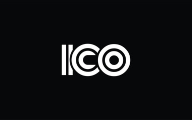 Obraz premium ICO Creative Unique Modern Letter Logo Design. Stylized logo featuring a unique letter design, presenting abstract minimalist aesthetics and modern appeal.
