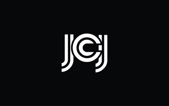 JCJ Creative Unique Modern Letter Logo Design. Stylized logo featuring a unique letter design, presenting abstract minimalist aesthetics and modern appeal.