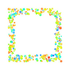 Glittering flower' particle frame. 3d rendering.	