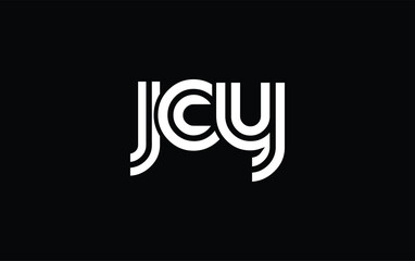 JCY Creative Unique Modern Letter Logo Design. Stylized logo featuring a unique letter design, presenting abstract minimalist aesthetics and modern appeal.