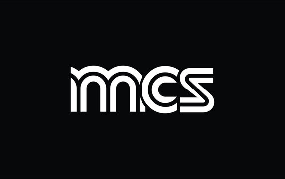 MCS Creative Unique Modern Letter Logo Design. Stylized logo featuring a unique letter design, presenting abstract minimalist aesthetics and modern appeal.