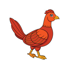  Vivid Copper Pheasant Bird Design