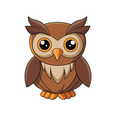  Bright Crested Owl Bird Artwork