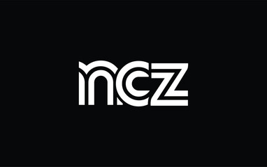 NCZ Creative Unique Modern Letter Logo Design. Stylized logo featuring a unique letter design, presenting abstract minimalist aesthetics and modern appeal.