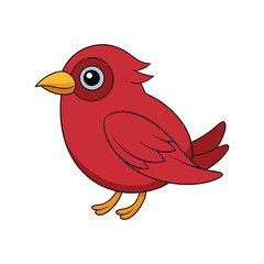  Bright Crimson Chat Bird Artwork