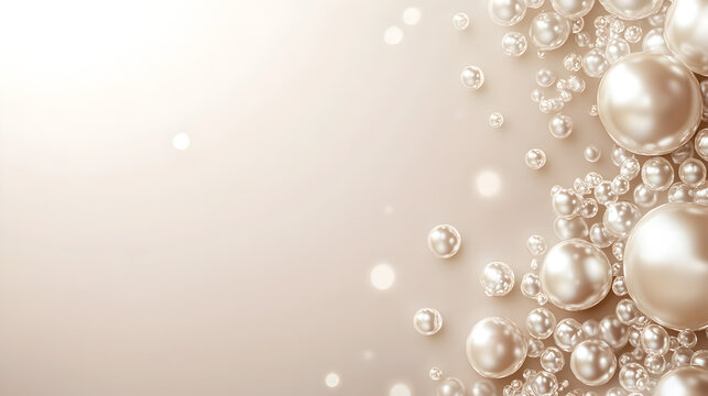 un fondo liso con espacio de copia con perlas brillantes y elegantes sobre el fondo para dise&ntilde;o elegante y sofisticado moda y lujo