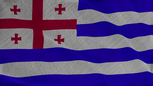 Flag of Ajaria, Ajaria 3D Animation flag waving in the wind. 4K Ajaria Flag Animation waving with fabric texture.

