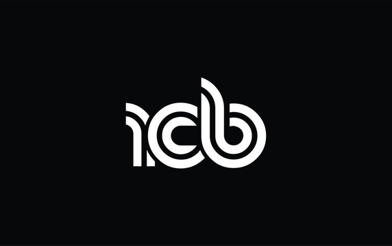 RCB Creative Unique Modern Letter Logo Design. Stylized logo featuring a unique letter design, presenting abstract minimalist aesthetics and modern appeal.