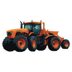 Obraz premium tractor vector illustration design image