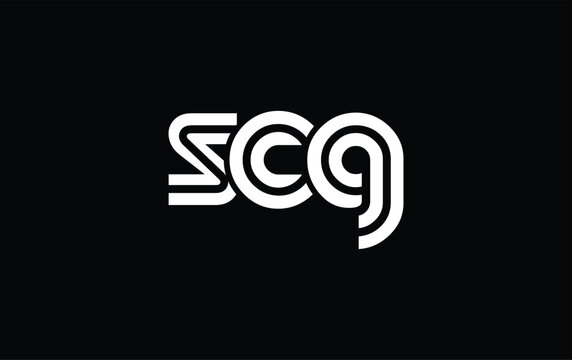 SCG Creative Unique Modern Letter Logo Design. Stylized logo featuring a unique letter design, presenting abstract minimalist aesthetics and modern appeal.