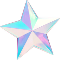 Iridescent 3d Holographic Star Shape Graphic