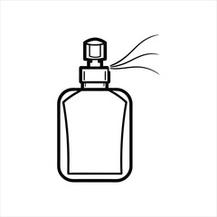  Clear Glass Perfume Bottle Mockup Elegant Vector Icon