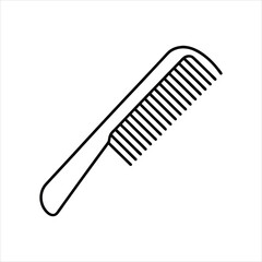 Comb Icon Line Art Minimalist Vector Illustration