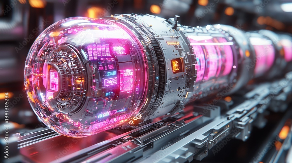 Poster futuristic technology: a glimpse into advanced data processing