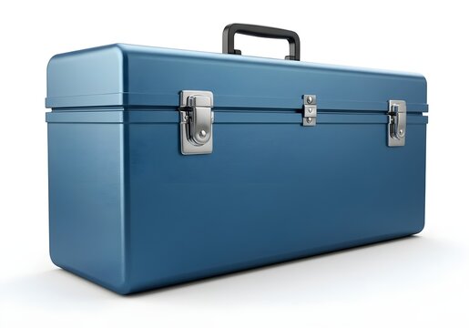 blue toolbox secure storage case