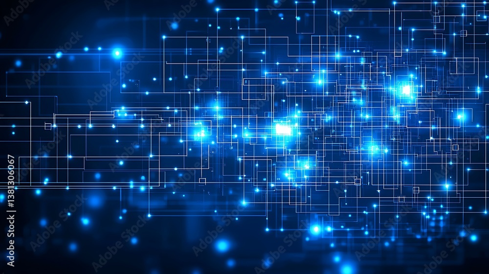 Poster glowing network abstract technology background