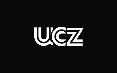 UCZ Creative Unique Modern Letter Logo Design. Stylized logo featuring a unique letter design, presenting abstract minimalist aesthetics and modern appeal.