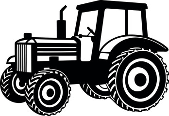 Tractor Silhouette vector illustration 