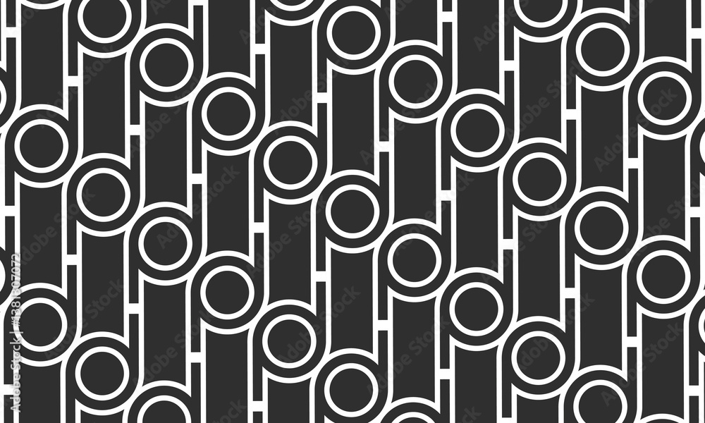 Poster seamless circle pattern in isolated background. seamless pattern of circles and lines. seamless infi