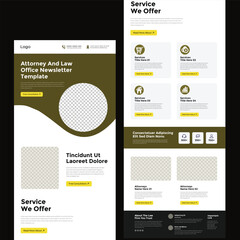 Multipurpose Lawyer Attorney and Law Office Email Newsletter Template