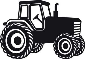 tractor silhouette vector