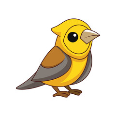  Realistic Hooded Warbler Bird Illustration