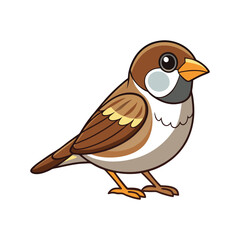  House Sparrow Bird Realistic Art