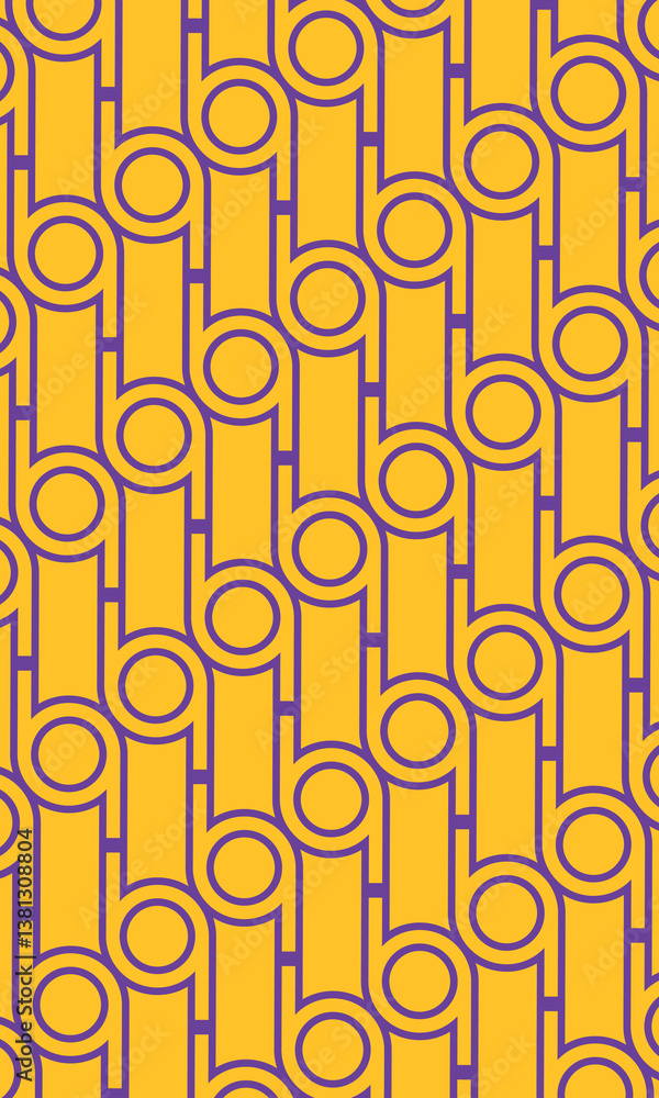 Aufkleber seamless circle pattern in isolated background. seamless pattern of circles and lines. seamless infi